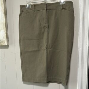 New York & Company Khaki Pencil Skirt